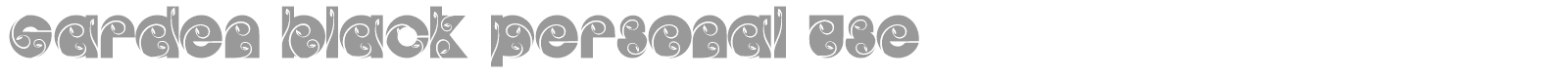 Garden Black font preview
